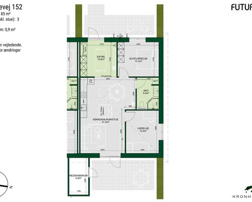 3 værelses hus i Haderslev