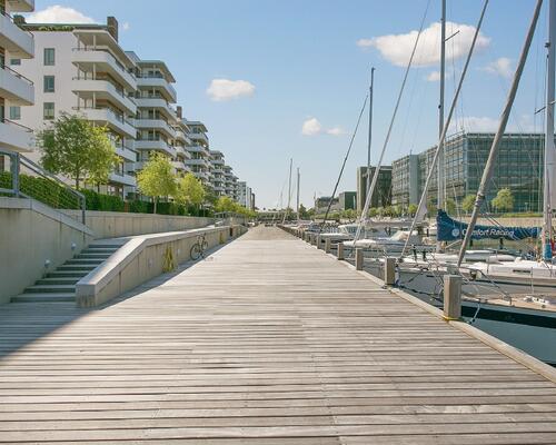 tuborg lejlighed  med direkte udsigt til Svanemøllebugten.