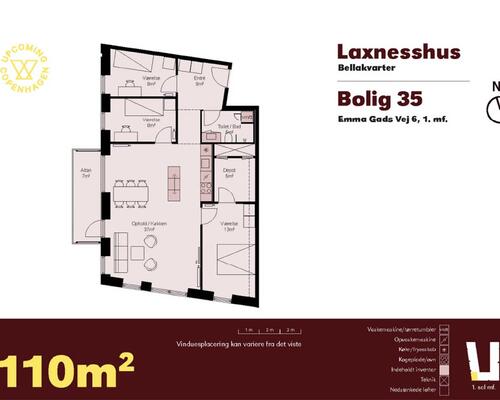 4 værelses lejlighed i København S