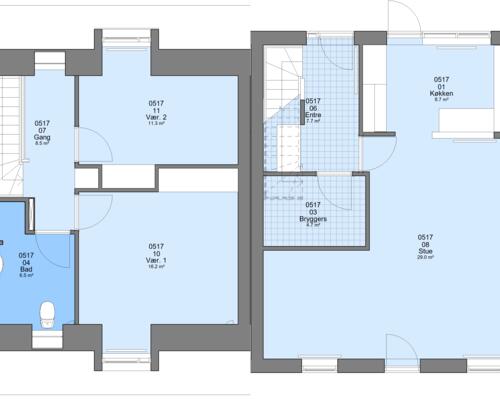 3 værelses hus i Roslev