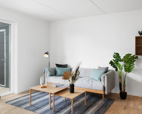 Stor og lys stue lejlighed i Høiriisparken