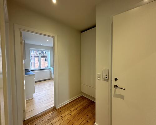 Indbydende lejlighed med fransk altan i Skibhus kvarteret