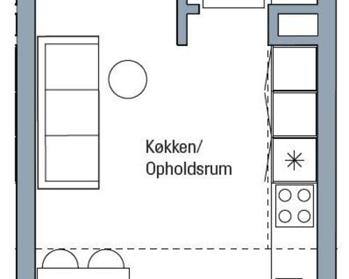Nyere velindrettet 1-værelses med egen stor terrasse