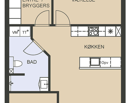 3 værelses lejlighed til leje på Skyttemarken i Næstved