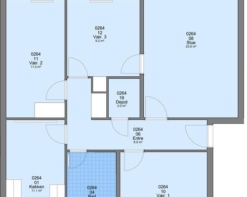 4 værelses lejlighed i Ringkøbing