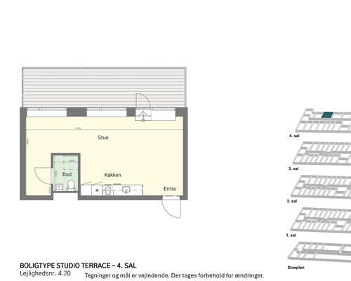 Unik bolig nær centrum med privat tagterrasse!