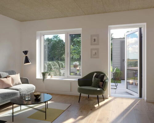 Moderne og lyst rækkehus med 4 værelser, gratis p-plads og gode fælles faciliteter