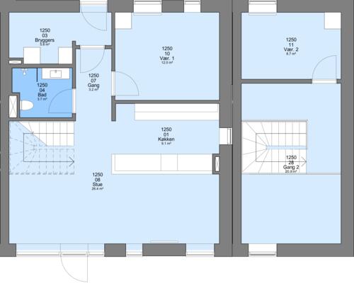 3 værelses hus i Tarm