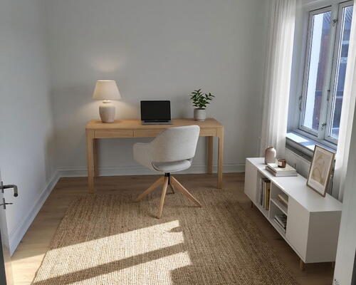 Lys og delevenlig 4-værelses på 125 m2 med karnap og opvaskemaskine