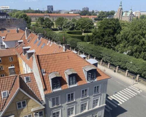 Direkte udsigt til Kongens Have og Rosenborg Slot