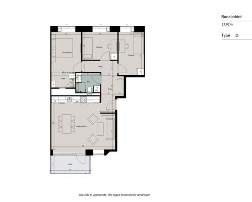 Lys 4-værelses bolig med god plads, stor solrig altan og gulvarme i hele boligen - Ingen bindingsperiode!