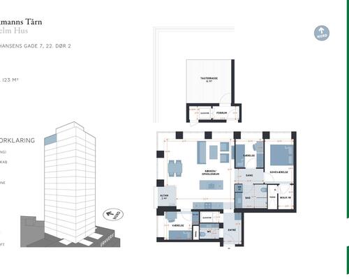 4 værelses lejlighed i København V