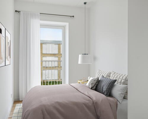 Fløjhusene - Bygning E - Stor og lys 5-værelses lejlighed i høj kvalitet med altan og plads til hele familien