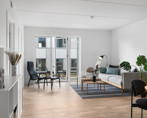 Stor og lys stue lejlighed i Høiriisparken