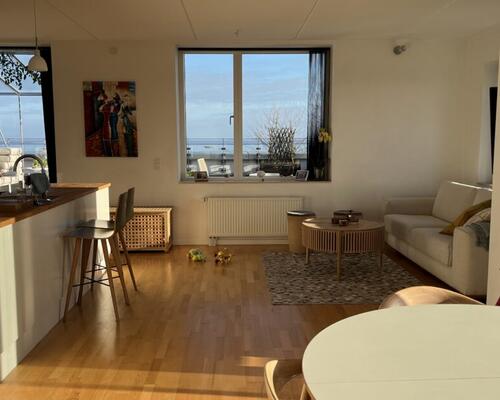 Penthouse by Amager Strand with a large private terrace — available for 12 months, fully furnished including parking in the basement