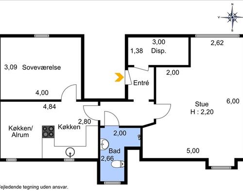 2 værelses lejlighed i Aalborg