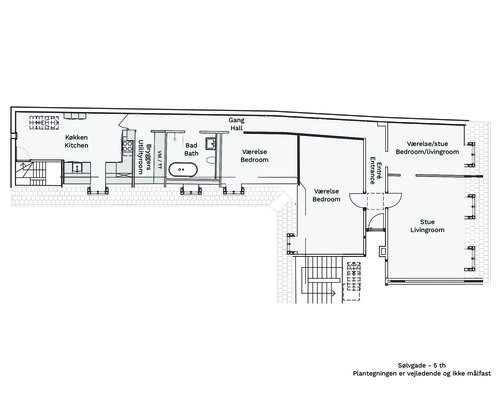 4 værelses lejlighed i København K