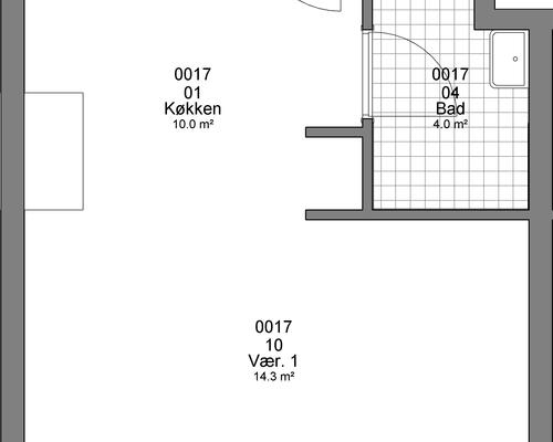 1 værelses lejlighed i Haderslev