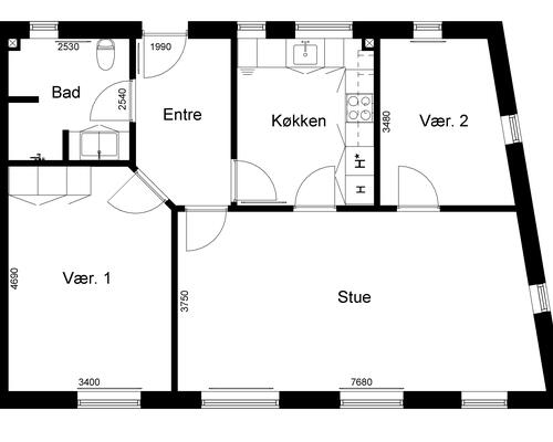 3 værelses lejlighed i Thorsø