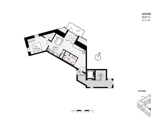 God 2-vær. bolig øverst i ejendommen. Gulvvarme og elevator. Central beliggenhed. Alt i hårde hvidevarer. Hems