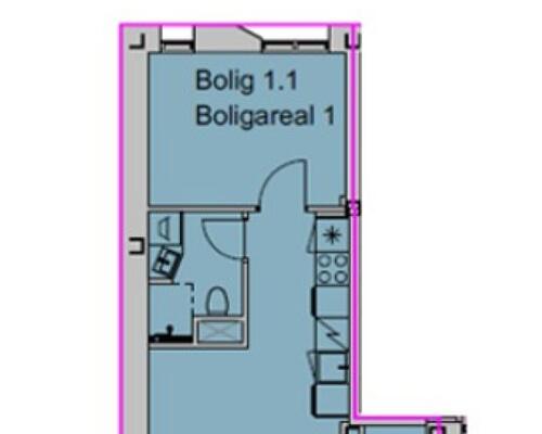 Hyggelig 2-værelses lejlighed tæt på Aarhus Universitet.