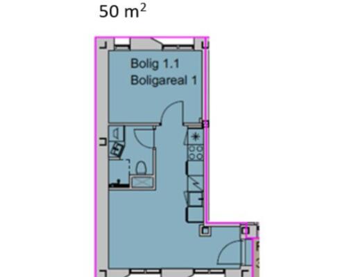 Hyggelig 2-værelses lejlighed tæt på Aarhus Universitet.