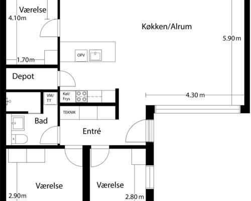 4 værelses hus i Kolding