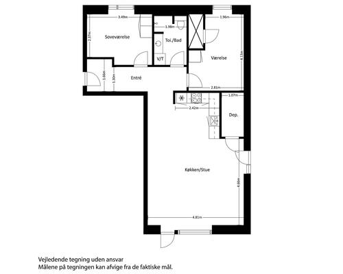 3 værelses lejlighed i Slagelse