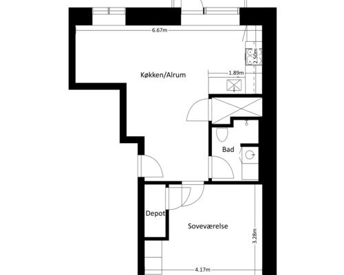 2 værelses lejlighed i Frederikssund