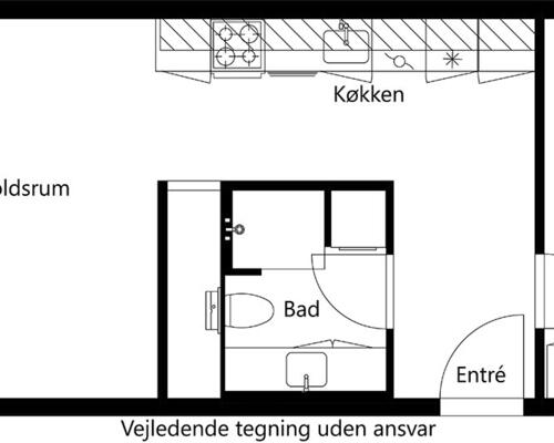2 værelses lejlighed i Hillerød