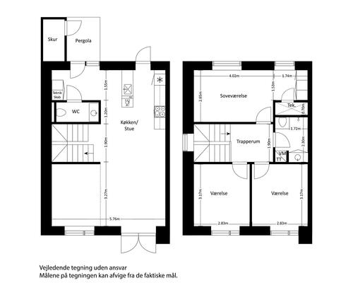 4 værelses hus i Viby J