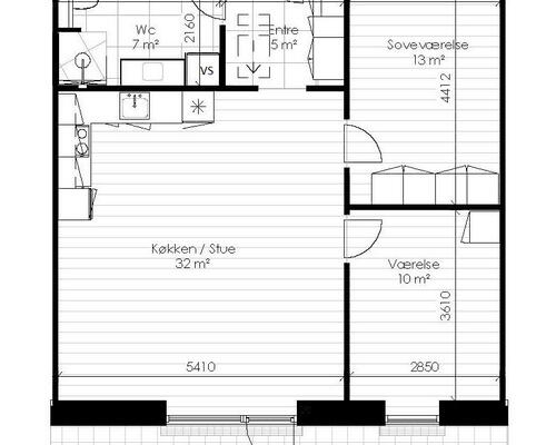 3 værelses hus i Hedensted