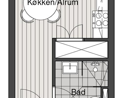 2 værelses lejlighed i Århus N