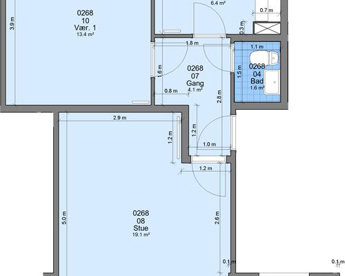 2 værelses lejlighed i Randers NØ