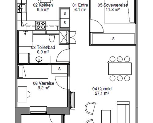 3 værelses lejlighed i Højbjerg