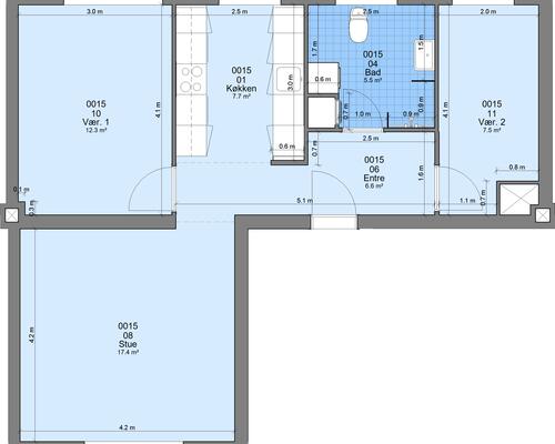 3 værelses lejlighed i Randers NØ