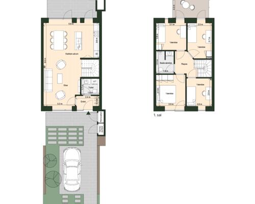 5 værelses lejlighed i Lynge