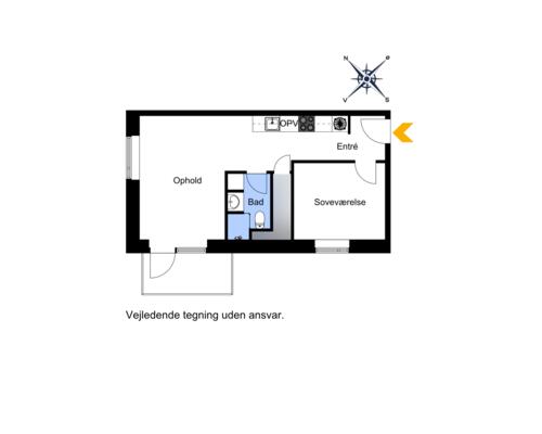 2 værelses lejlighed i Åbyhøj