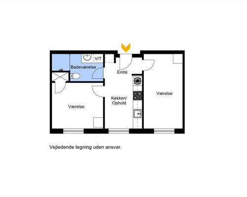 2 værelses lejlighed i Århus C