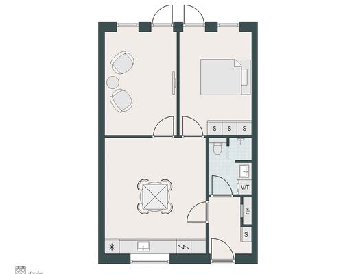 Skøn 3-værelses lejlighed med altan og tæt på Aarhus