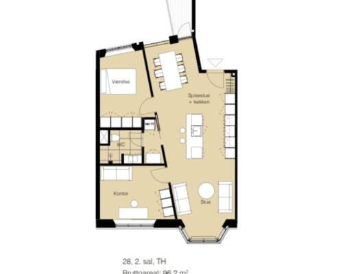 Flot kvalitetslejlighed med altan udlejes i hjertet af Aarhus C.