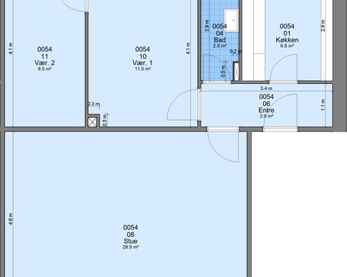 3 værelses lejlighed i Randers NV