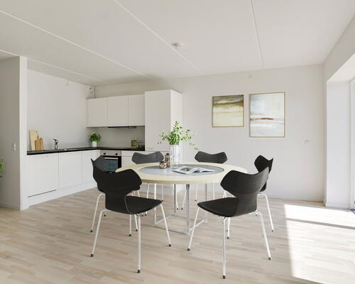 Egedal Stationsby - Hyggelig 3 vær. lejlighed med stor terrasse