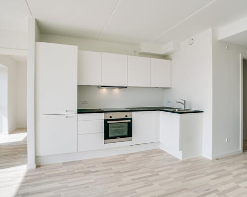 Egedal Stationsby - Lys 3 værelses lejebolig med stor altan og udsigt over markerne