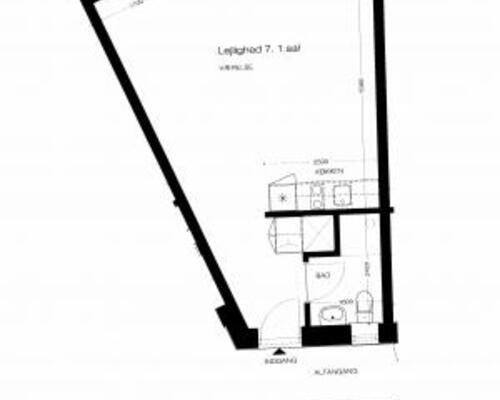 1 værelses lejlighed i Odense C