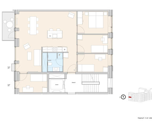 5 værelses lejlighed i København S