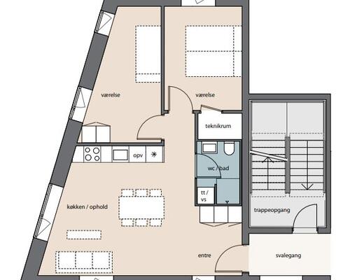 3 værelses lejlighed i Aalborg