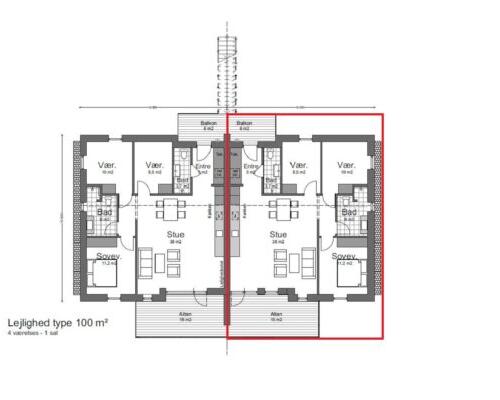 4 værelses lejlighed i Kolding