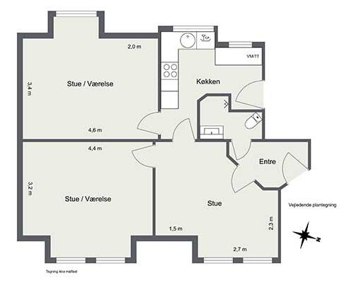 3 værelses lejlighed i Aalborg