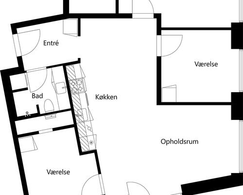 4 værelses lejlighed i Hillerød